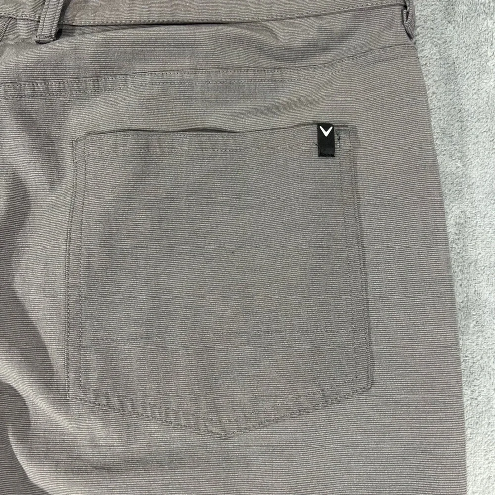 Callaway Mens Golf Pants 38x30 Grey Stretch Performance Five Pocket Trousers